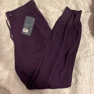 Dark purple scrub joggers